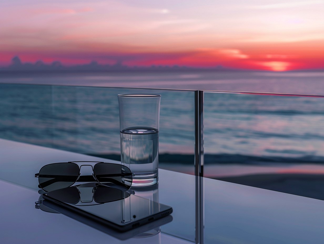 Balcó a l'atardecer durant les vacances